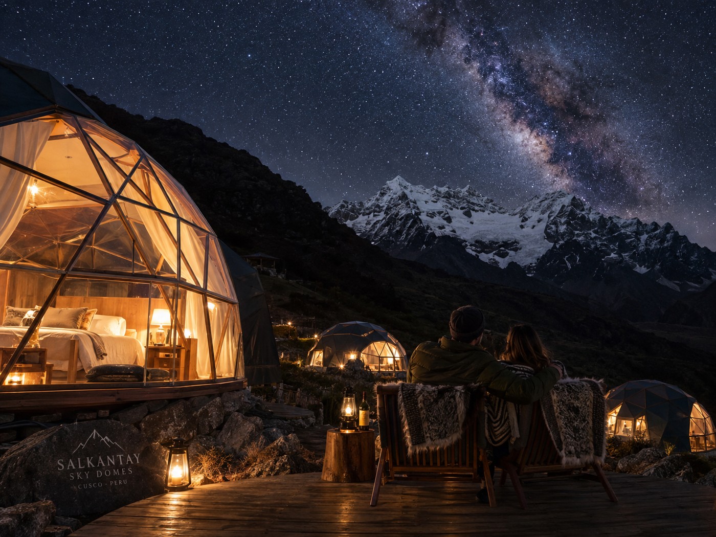 Sky Domes noche Salkantay Cusco Peru